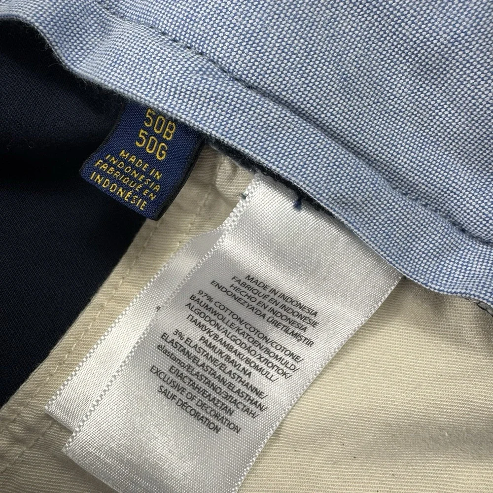Polo Ralph Lauren Stretch Classic Fit Blue Chino Shorts Mens 50B NWT
